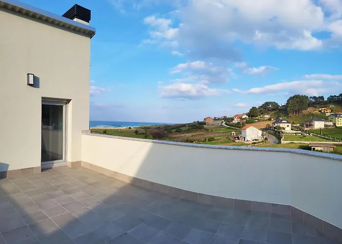 Ag Casa Do Ramon En Playa Razo Con Patio Exterior